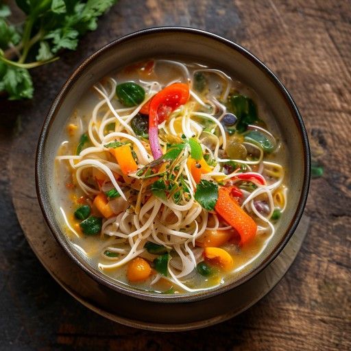 Khao Soi - Vegetarische Nudel-Suppe