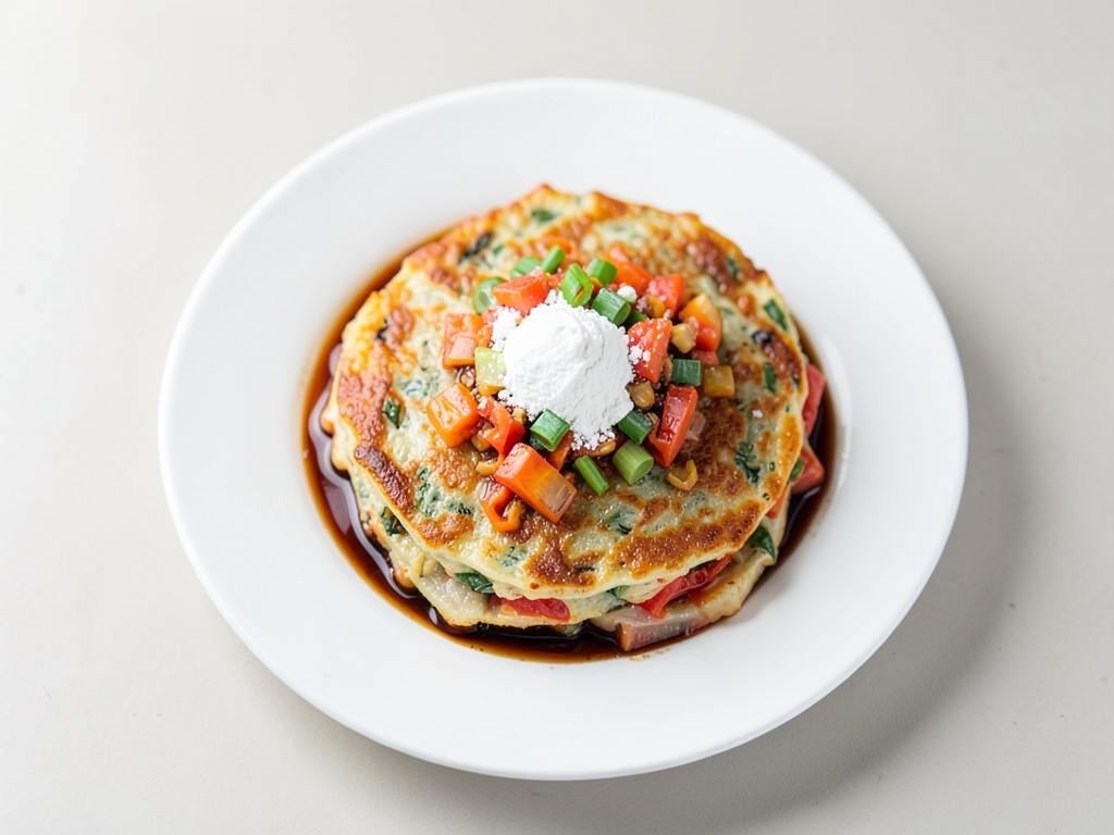 Koreanische Kimchi-Pfannkuchen (Kimchi Jeon)