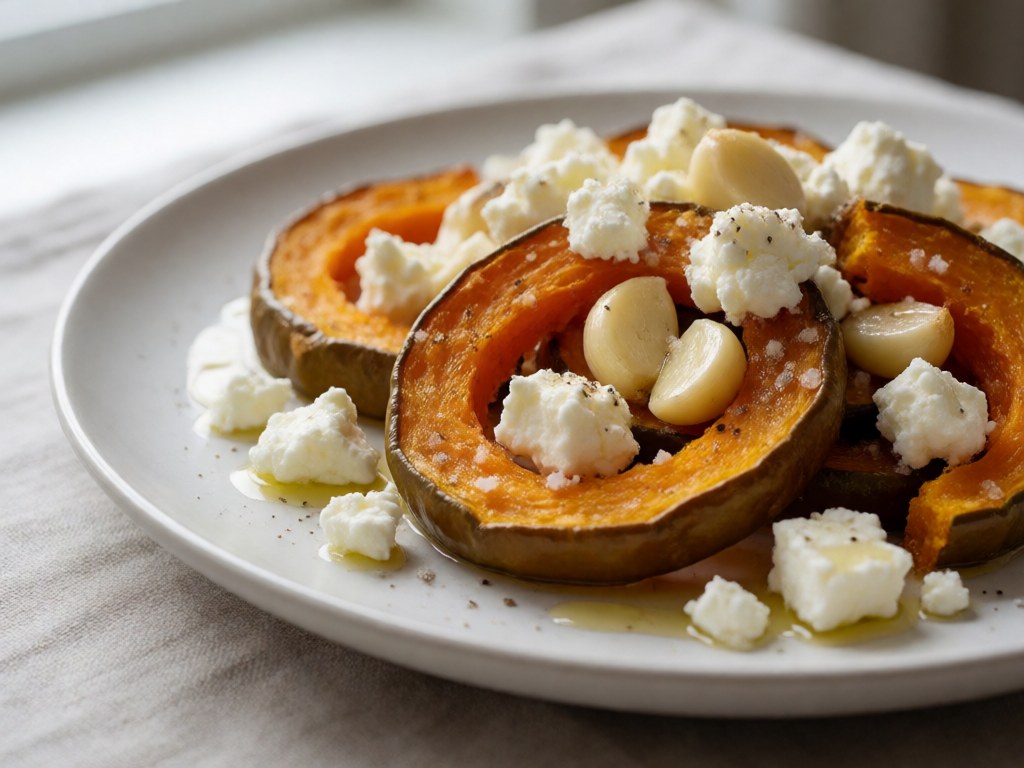 Knuspriger Kürbis mit Feta aus der Heißluftfritteuse