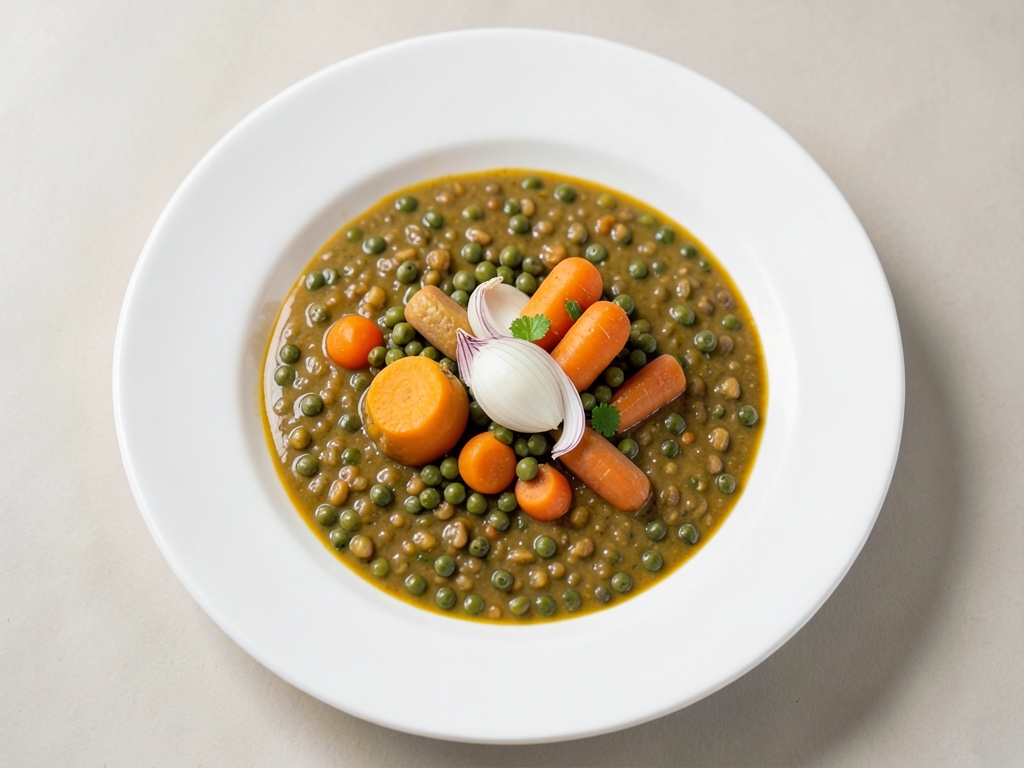 Sopa de calabaza y lentejas