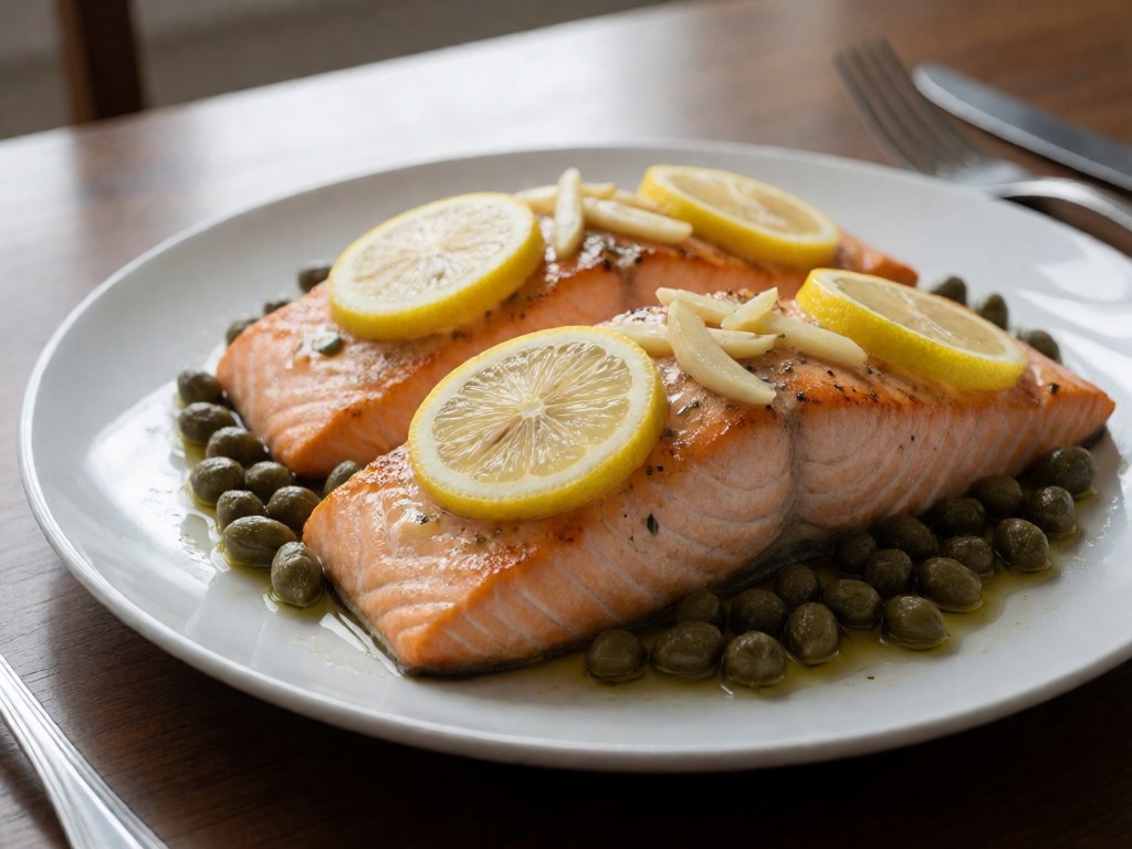 Knoblauch-Zitronen-Lachs aus dem Ofen