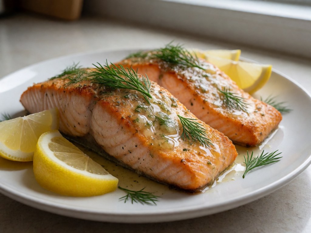 Knuspriger Lachs aus der Heißluftfritteuse