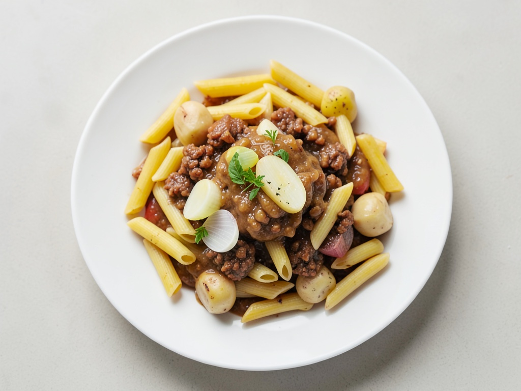 Macaronis alpins suisses avec compote de pommes