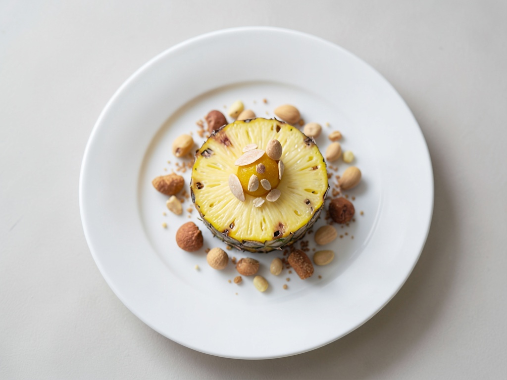 Piña y almendras