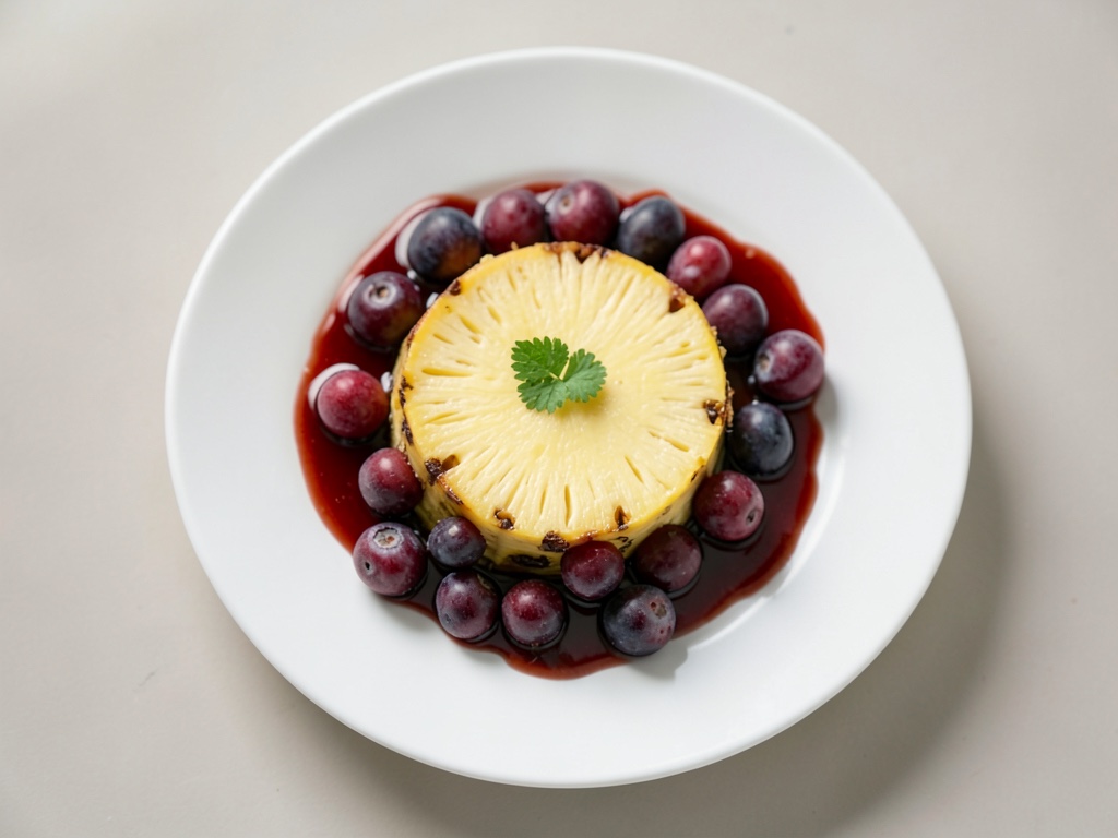 Ananaskaltschale mit Erdbeeren
