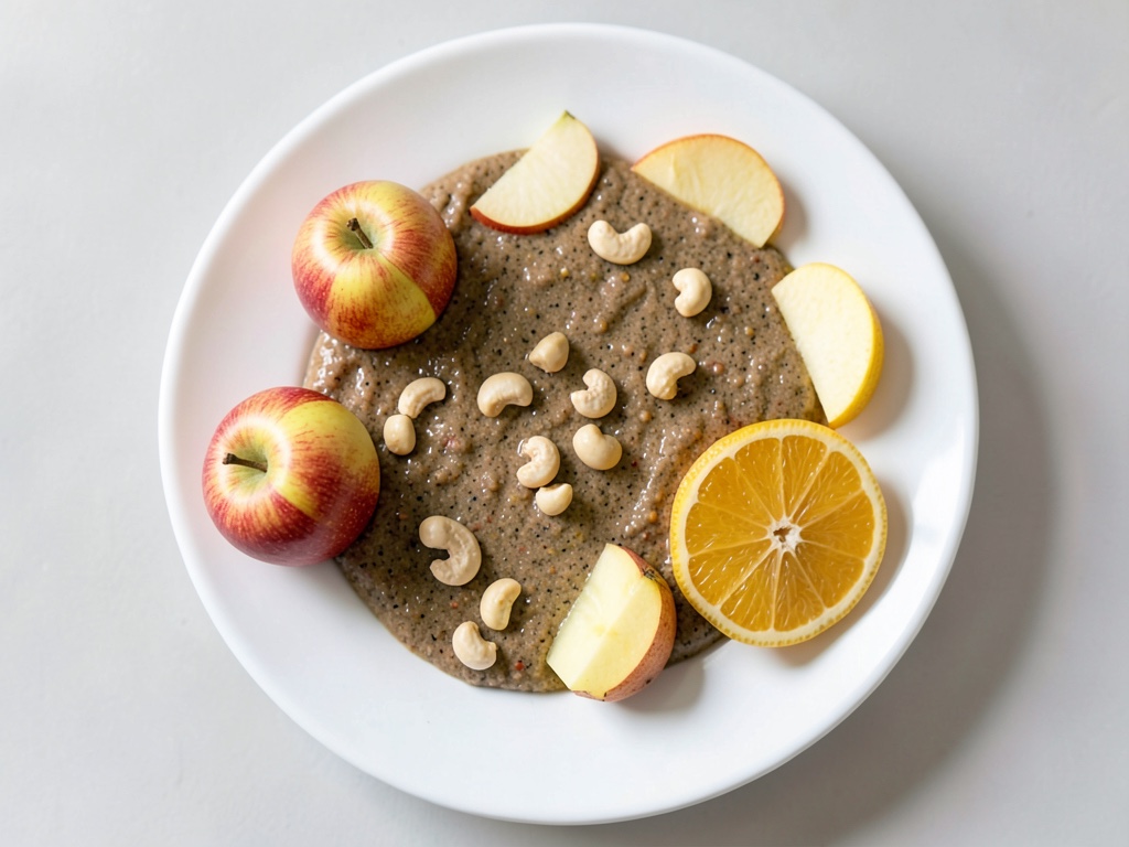 Apfel-Clementinen-Smoothie mit Cashewkernen