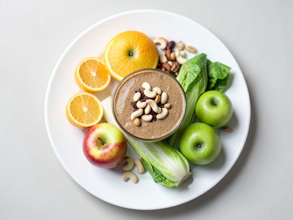 Cremiger Apfel-Pak-Choi-Smoothie mit Cashews