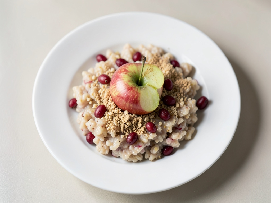 Porridge de manzana con pasas y canela