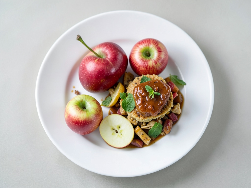 Manzana con mezcla de frutos secos