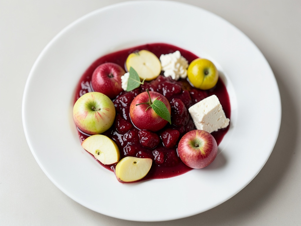 Apfelkompott mit Quark