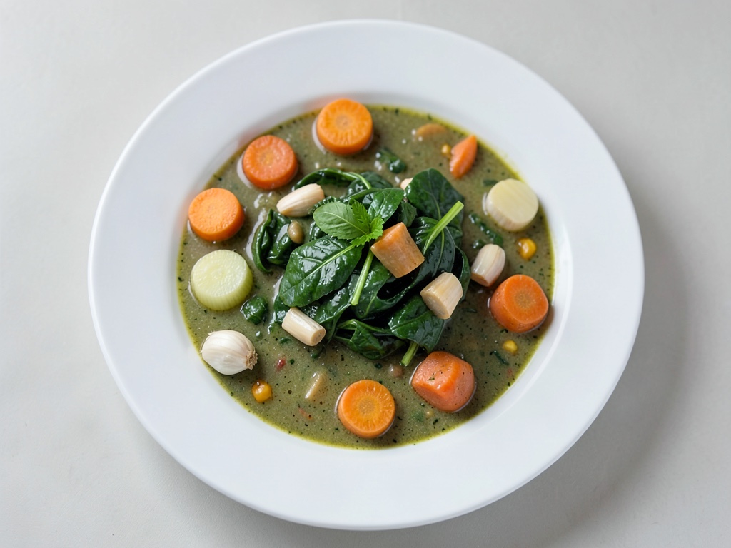 Sopa de lentejas árabe con espinacas