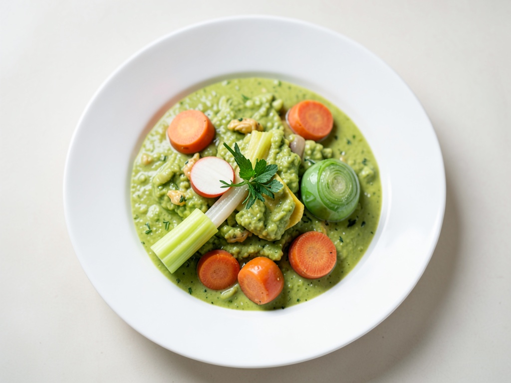 Sopa cremosa de aguacate y almendras