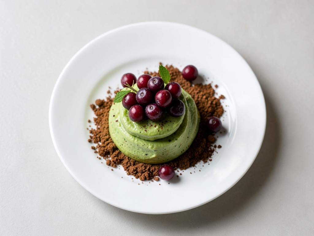Avocado-Schokoladenmousse mit Himbeeren
