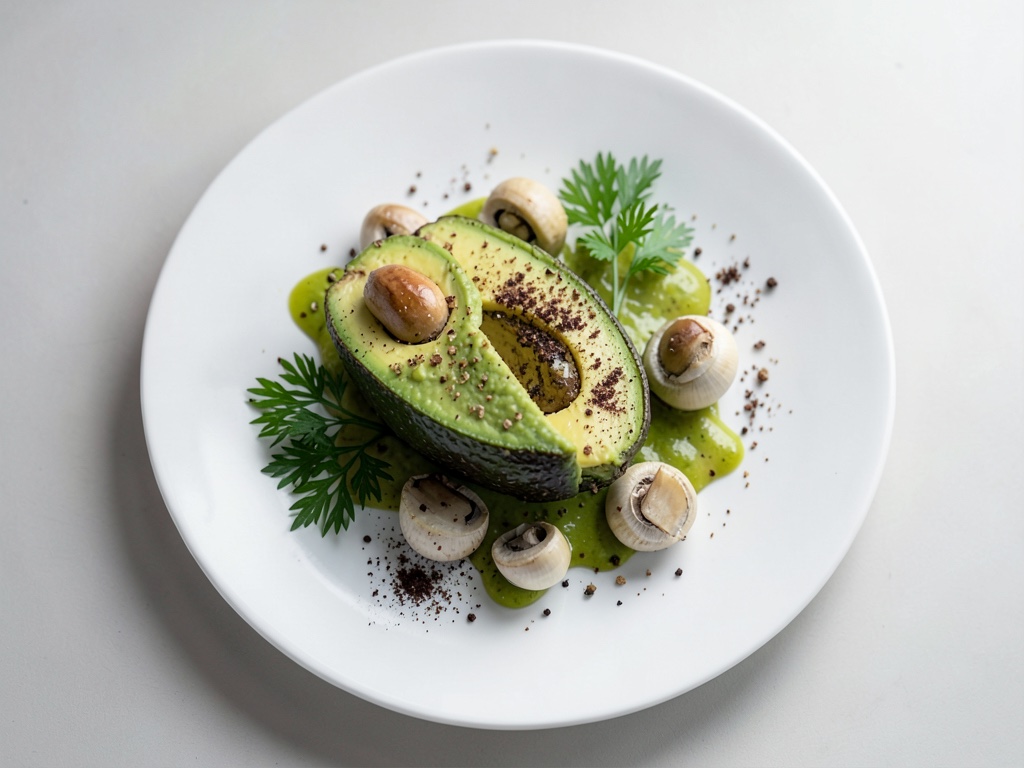 Avocado Bread with Garlic Mushrooms