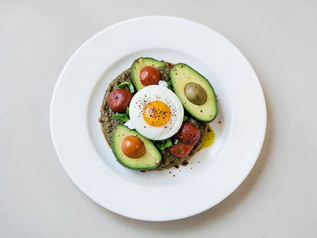 Pane all'avocado con uovo al tegamino