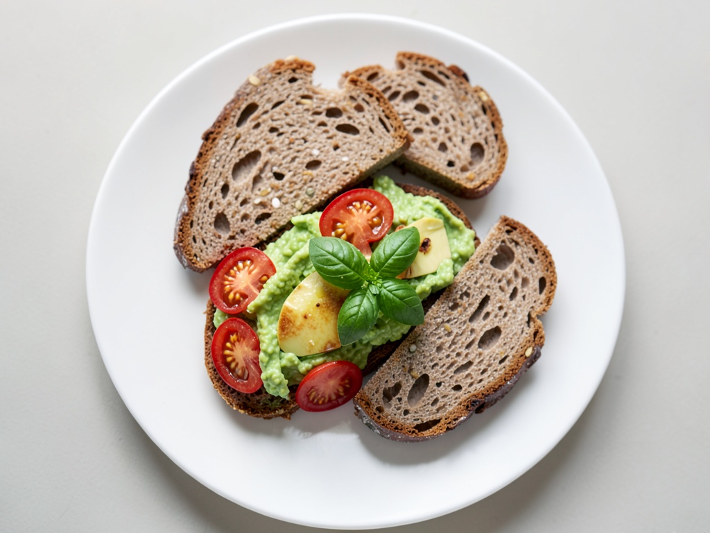 Tostada de aguacate con tomate