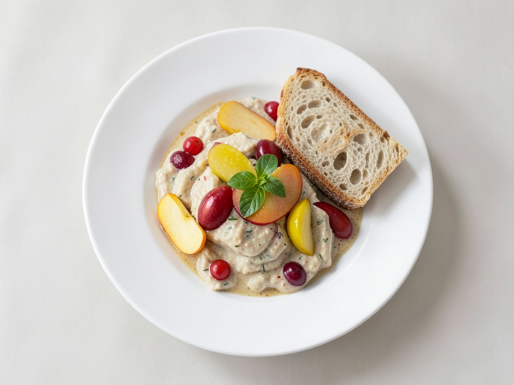 Pappe con pera e biscotti secchi