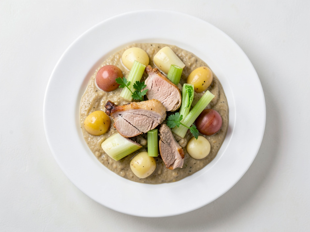 Purea di baby con pollo, cavolo rapa e patate