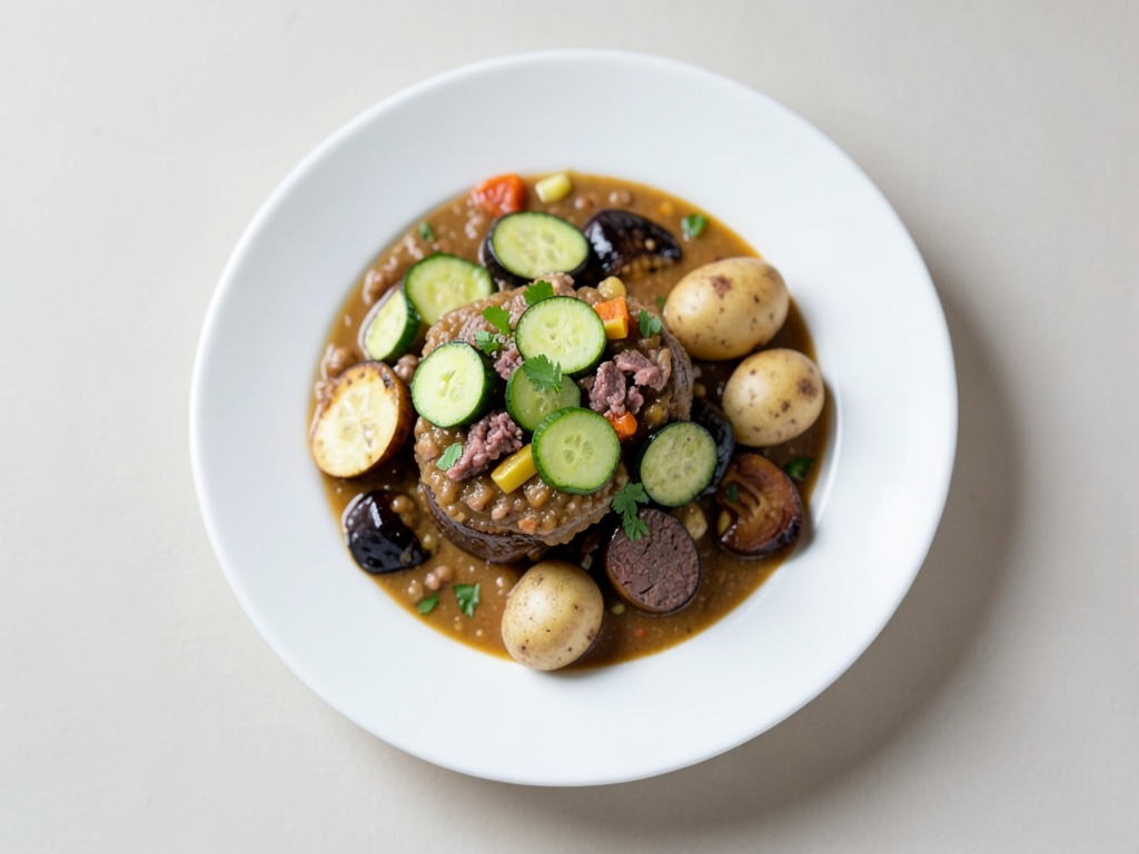 Purea di verdure con ratatouille
