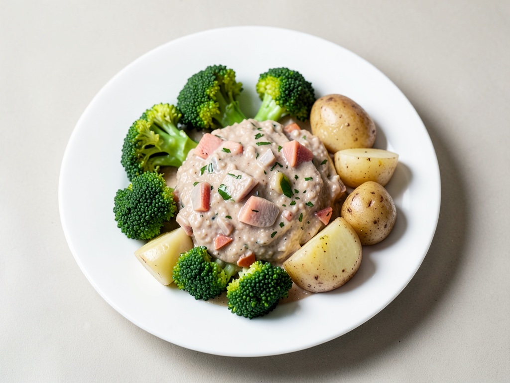 Babybrei mit Seelachs, Brokkoli und Kartoffeln