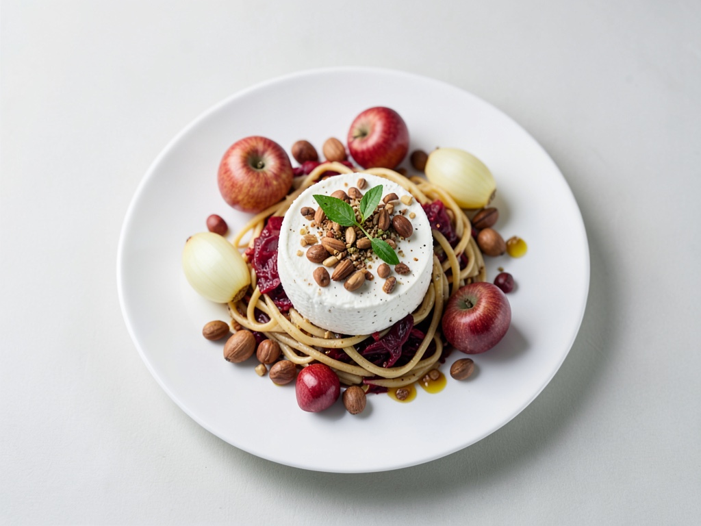 Camembert al forno con crauti rossi e spätzle alle nocciole