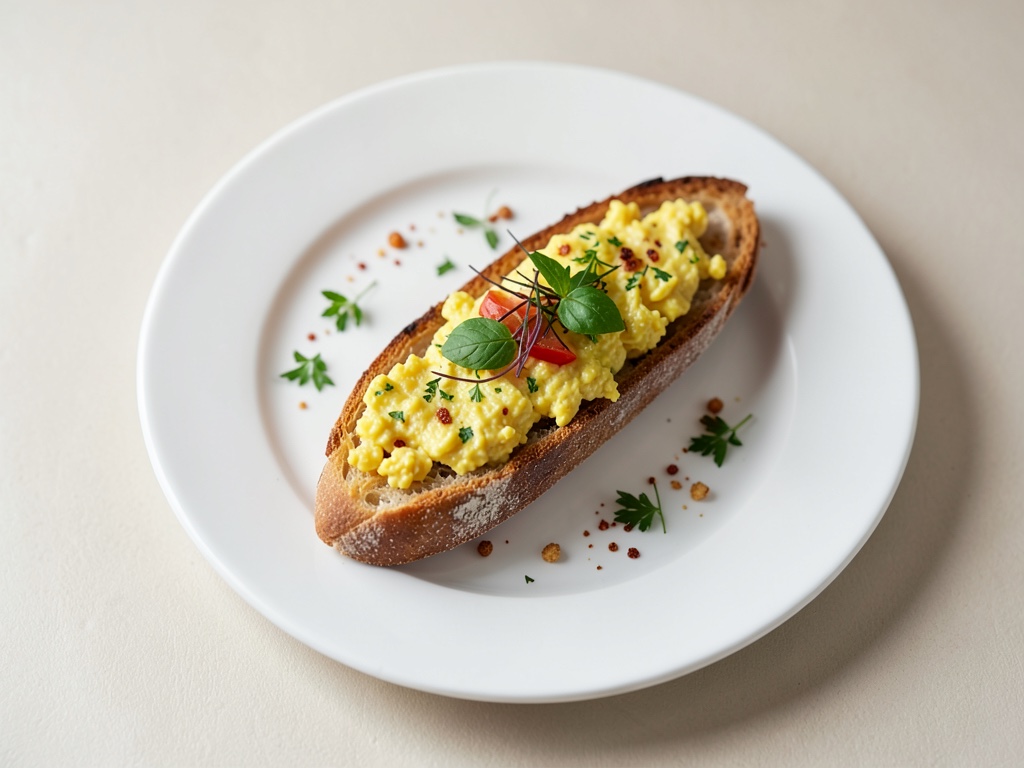 Baguette crujiente con untar de huevo