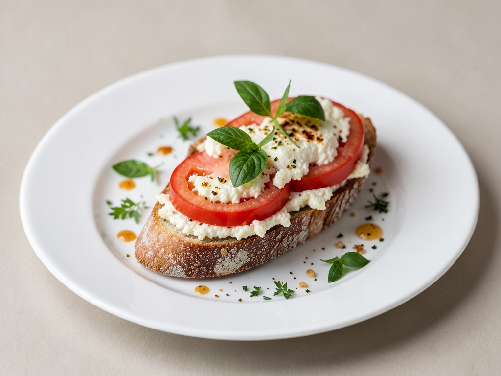 Baguette crujiente con untar de tomate y mozzarella