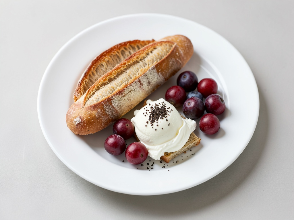 Baguette con Camembert y fresas