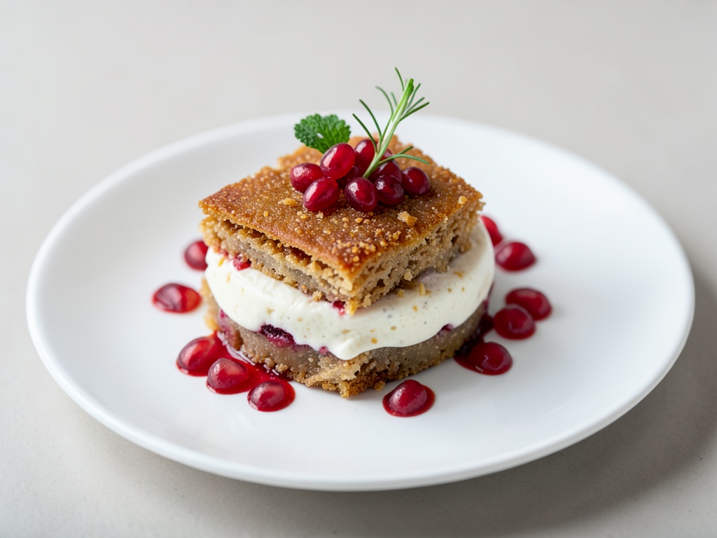 Baklava-Joghurt-Schichtdessert mit Granatapfel