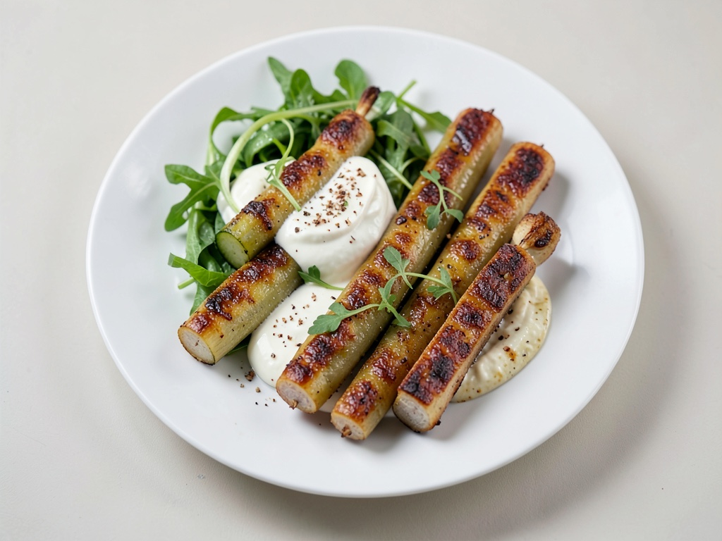 Spiedini di carne macinata alla griglia con yogurt dip