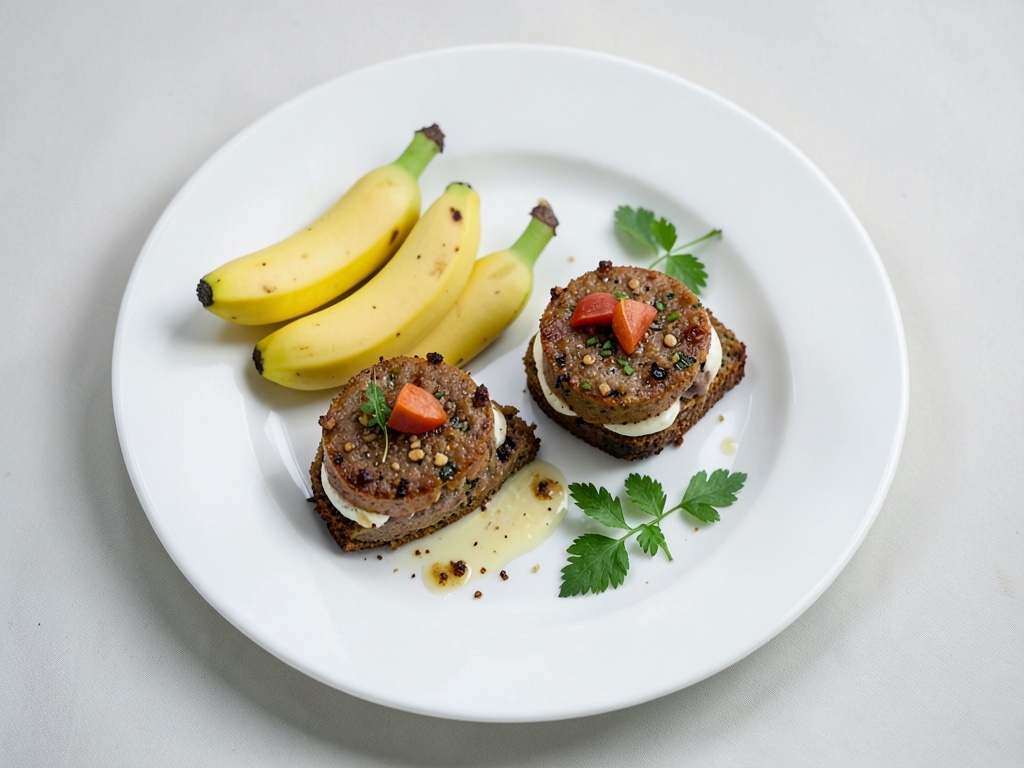 Plátano con mezcla de frutos secos