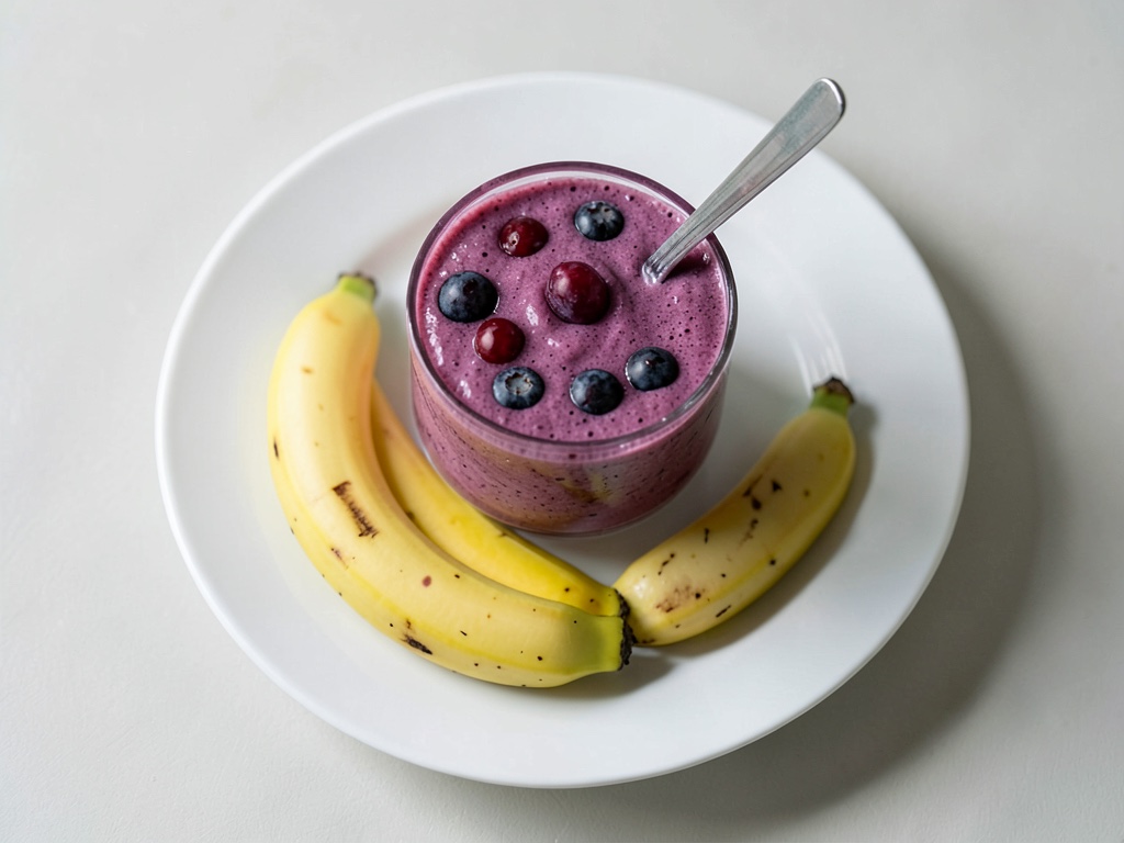 Bananen-Blaubeer-Smoothie