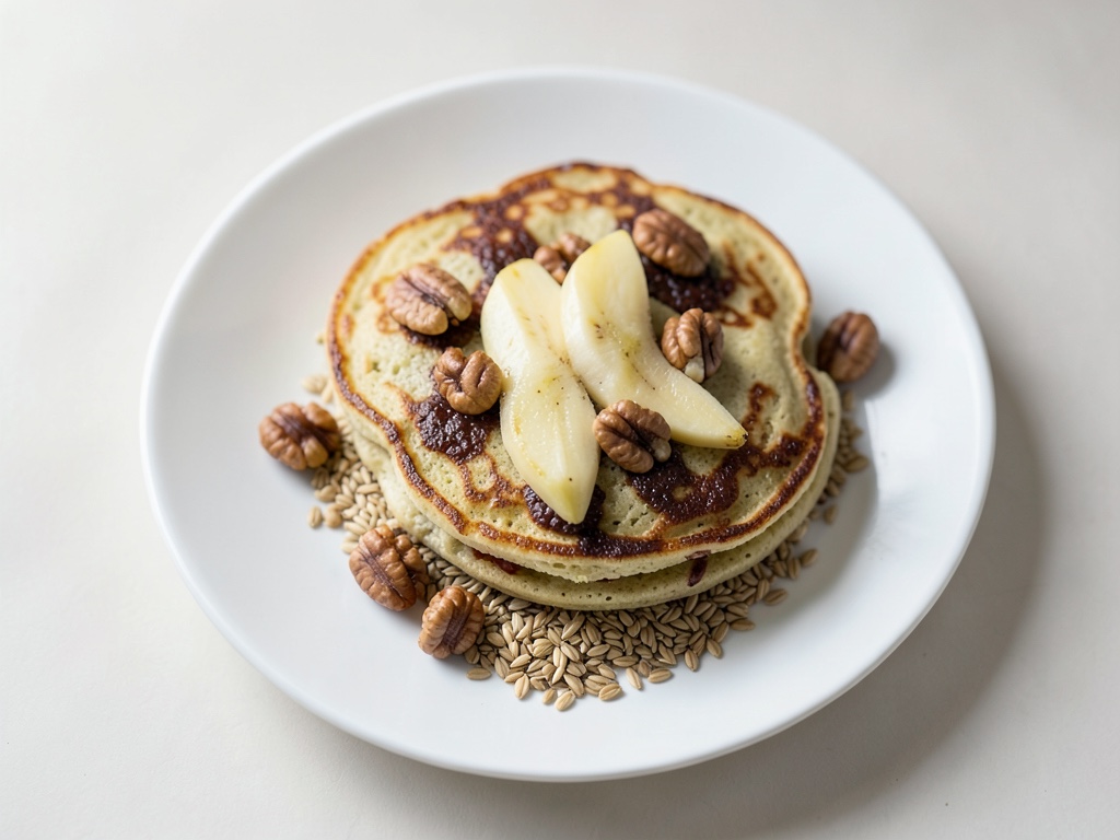Tortitas de Avena y Plátano con Nueces