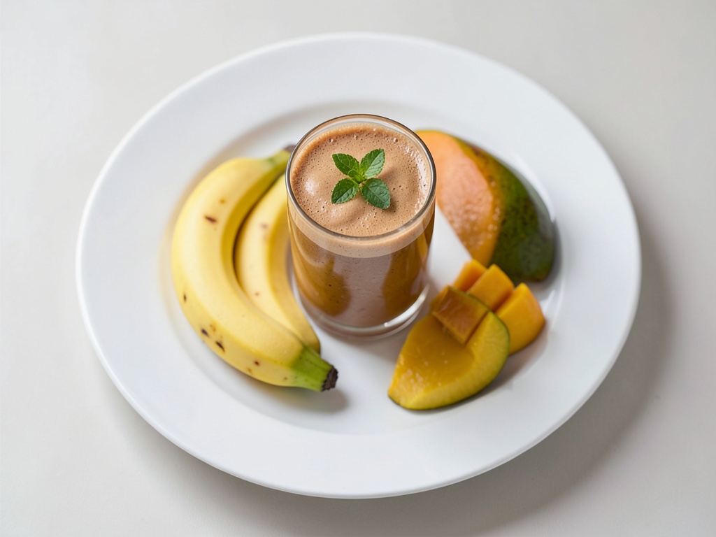 Bananen-Mango-Eiskaffee