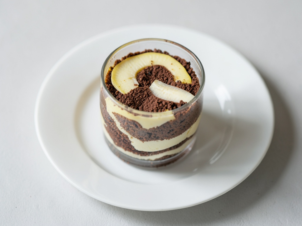 Bananen-Marmor-Kuchen in Gläsern