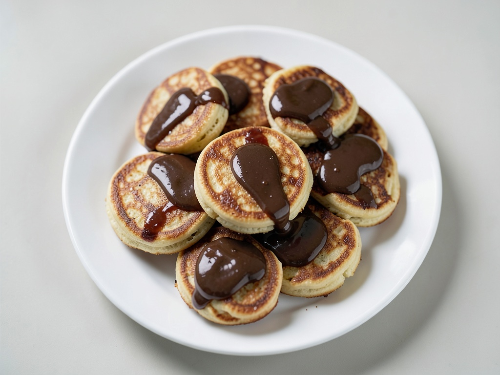 Bananen-Waffeln mit Schokoladensauce