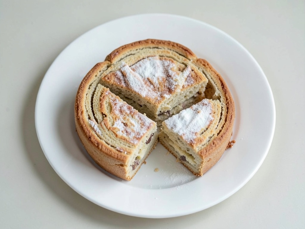Pezzetti croccanti di torta ad albero con marzapane