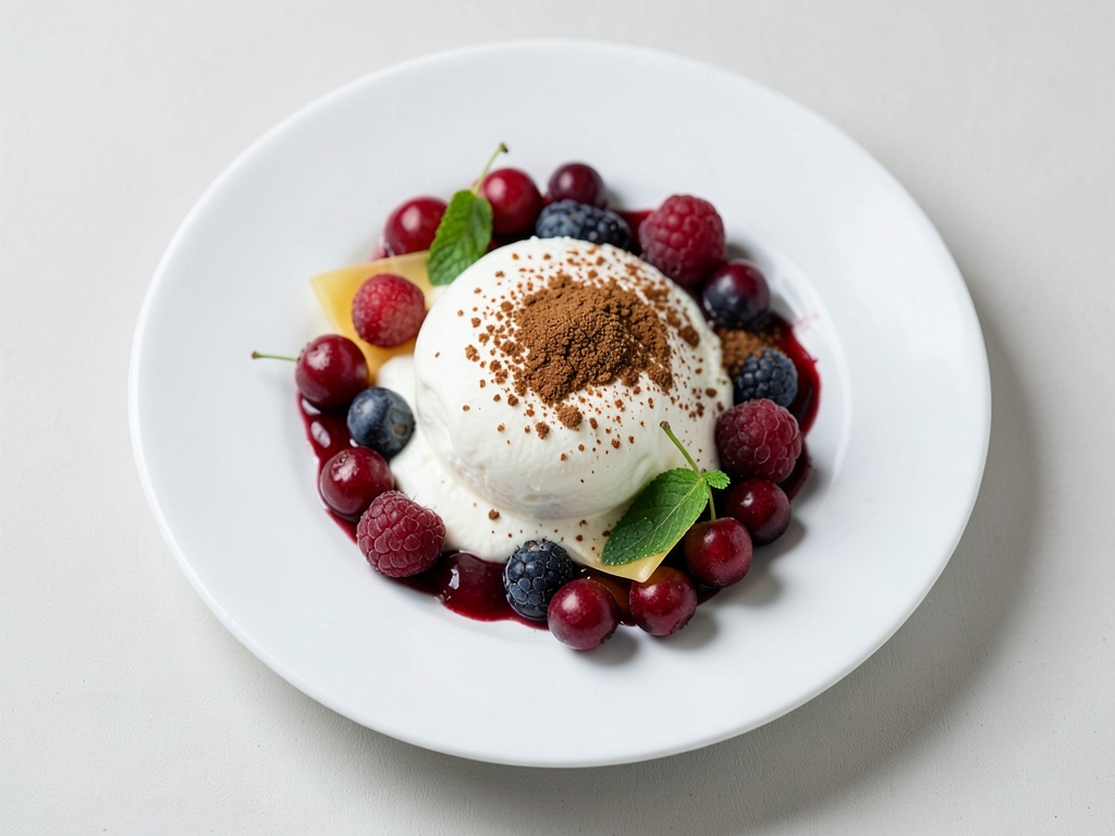 Crema bavarese con fragole fresche