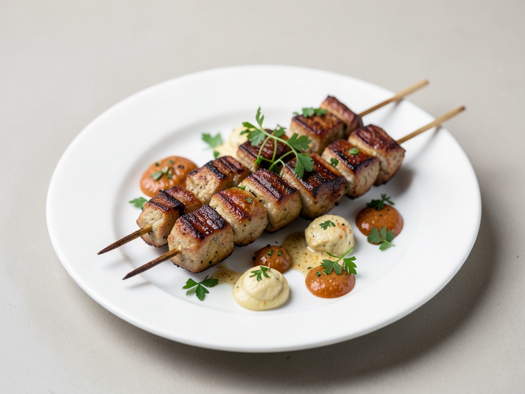 Brochettes de tofu BBQ grillées