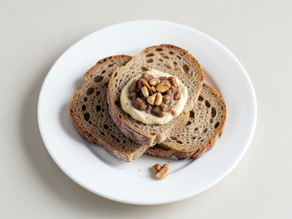 Pan con crema de nueces y nougat