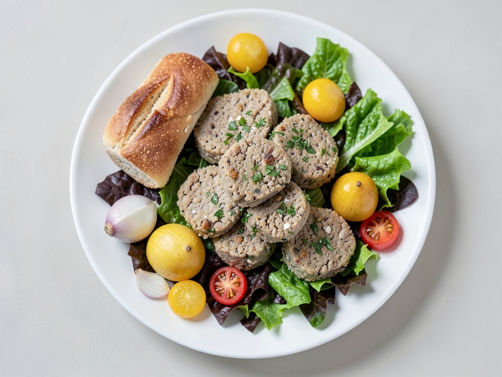 Boulettes de fromage de montagne sur mâche