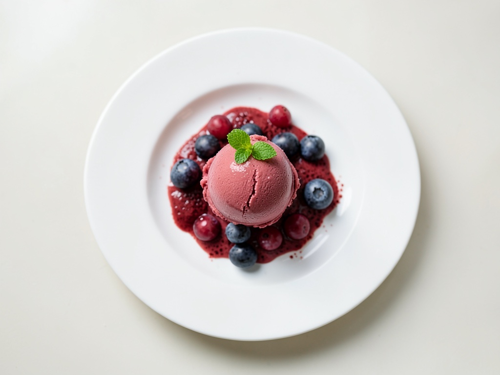 Gelato fresco alle fragole senza alcol