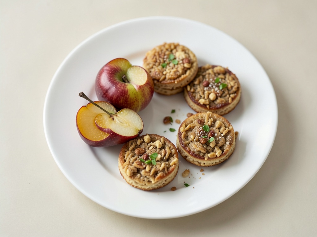 Peras y galletas de arroz