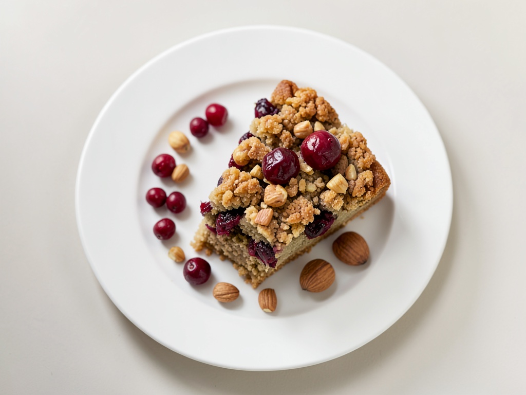 Saftiger Birnen-Haselnuss-Kuchen mit Cranberries