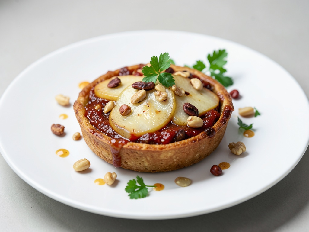 Torta croccante di pere con noci