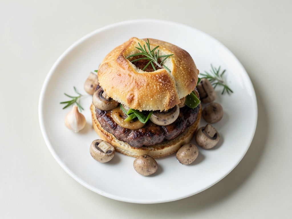 Hamburger ai funghi in pasta sfoglia