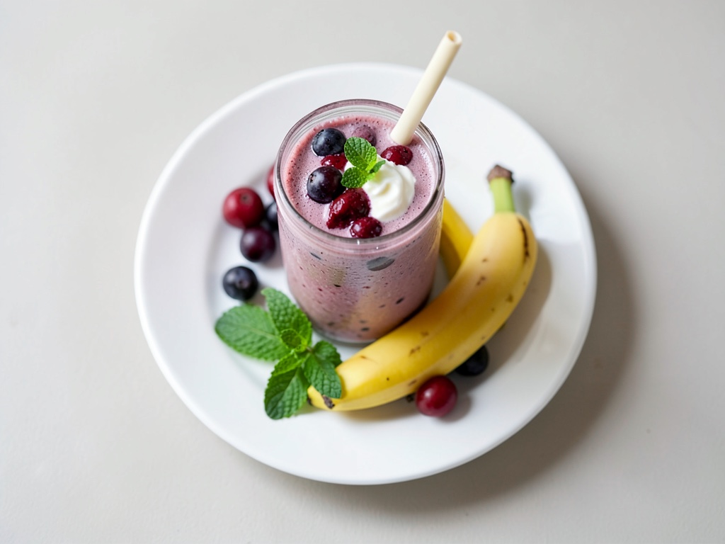 Blaubeer-Bananen-Shake
