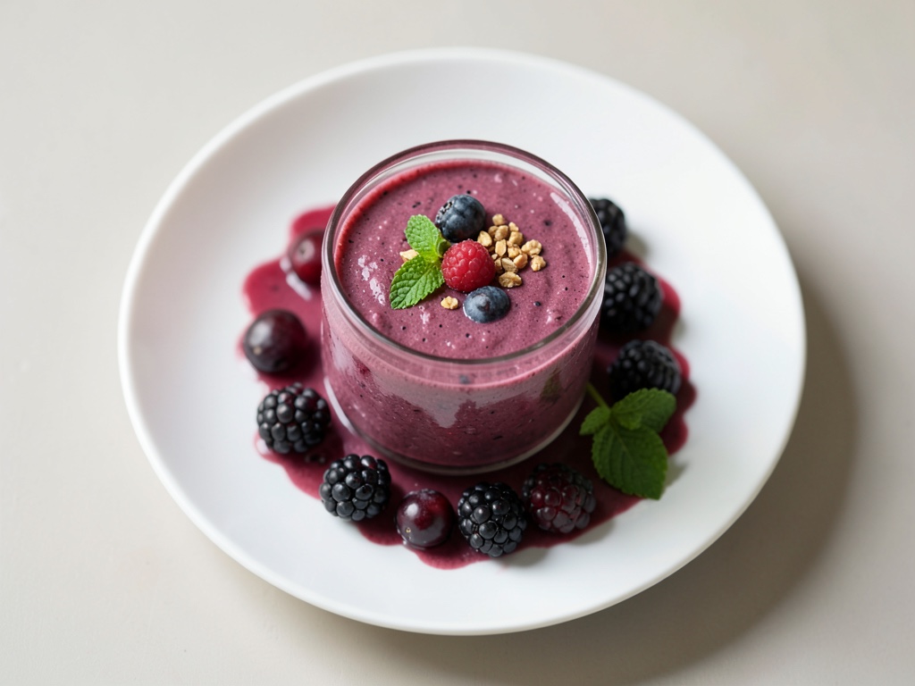 Blaubeeren-Himbeer-Smoothie