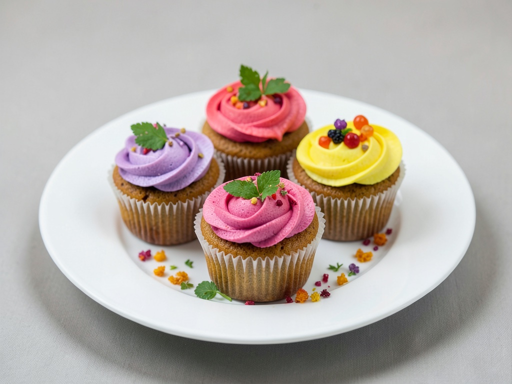 Bunte Blumen-Cupcakes für den Muttertag