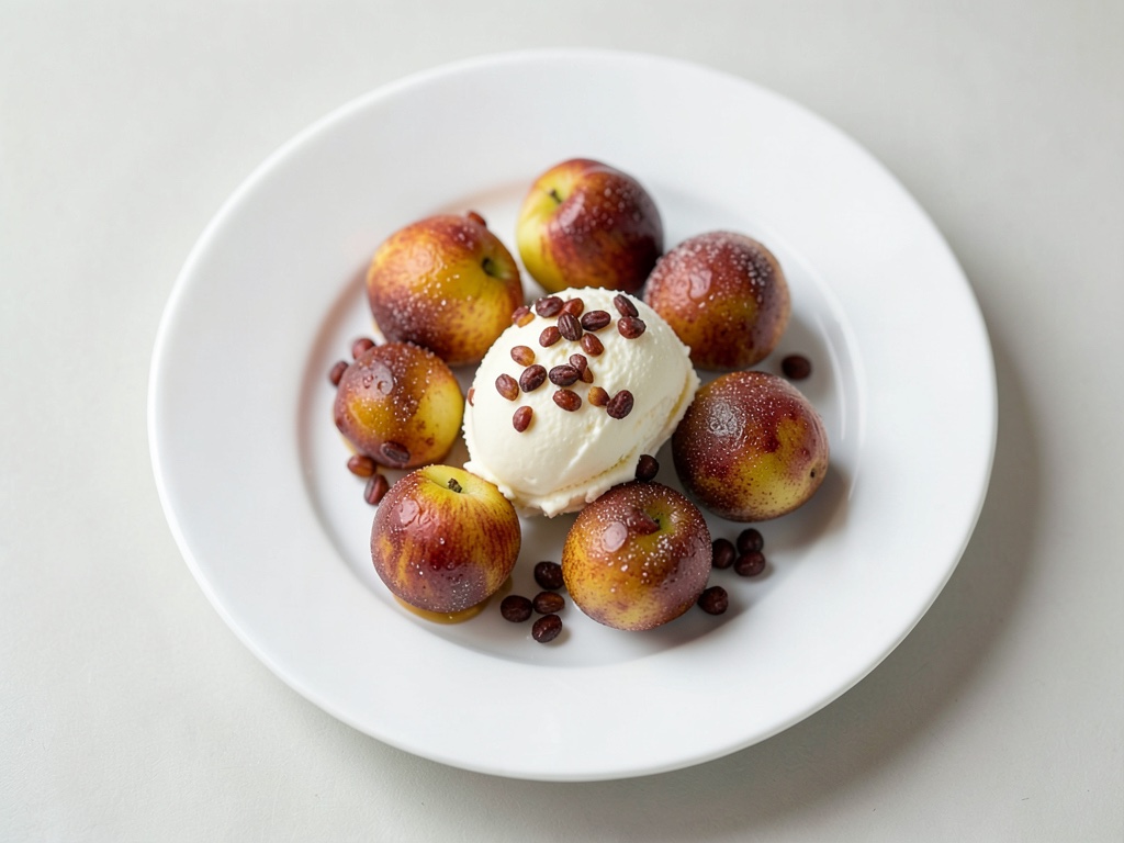Bratäpfel mit Vanilleeis